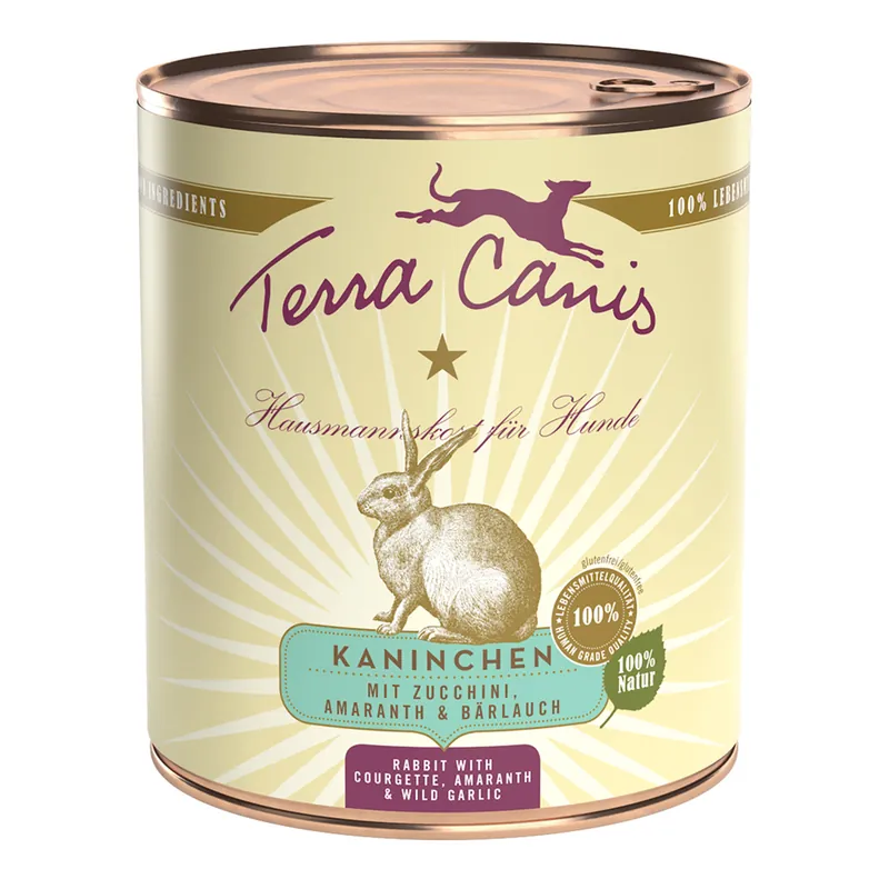 Terra Canis Kaninchen mit Zucchini und Amaranth 800 g Garantierte Lieferung